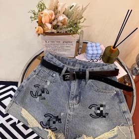 Chanel Denim Shorts-0895