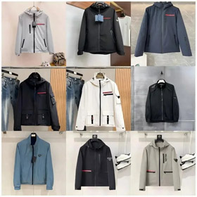 PRADA Prada Re-Nylon SS22 Logo farbige Kapuzenjacke-4321  