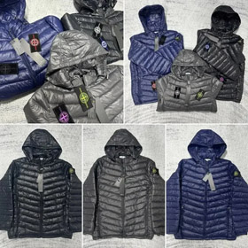 Stone Island Reißverschluss gestipptes Design Kapuzenjacke-4386  