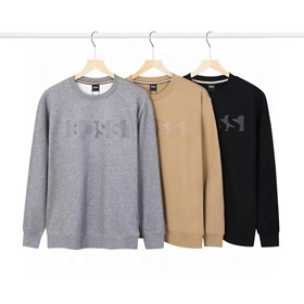 BOSS Stretch Baumwolle Rundhals geprägt Buchstabe Sweatshirt-4469  
