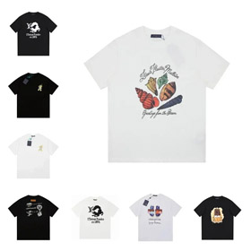 Louis Vuitton LV gedruckt Minimalistische Kollektion Kurzarm-T-Shirt-5511  