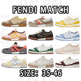 Fendi Runde Zehe Spitze-up Low-Top Mode Sneakers-5587  