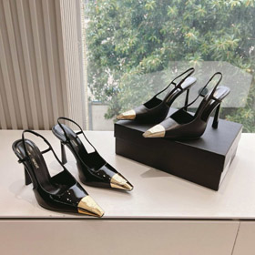 Yves Saint Laurent YSL Spitzenzee Slip-on Slingback Stiletto Absätze-5724  