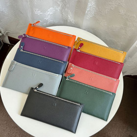 Hermès geprägt drucken lange Reißverschluss-um Brieftasche-5784  