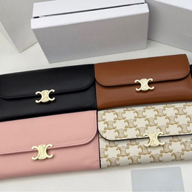 Celine neue Reißverschluss Klappe lange Brieftasche-5821  