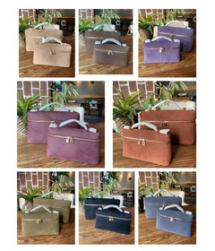 Loro Piana neue Samt Mittagessen Box Tasche Crossbody Tasche-5834  