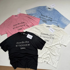 Acne Studios 1996 gewaschen und Distressed Kurzarmeliges T-Shirt-5948  