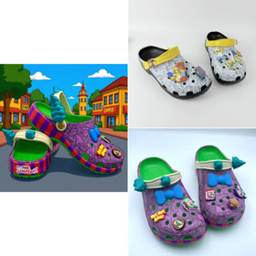 Neue Crocs Die Simpsons Burger Shop Clogs-5960  