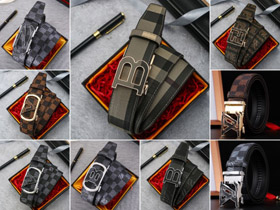 Burberry Louis Vuitton LV automatische Schnalle Ledergürtel-5995  