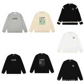 Loewe neue klassische Logo gestickte Baumwolle Sweatshirt-5997  