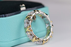 Tiffany komplette Reihe Diamant Kreuz X Ring-3675
