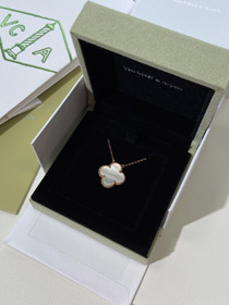 Van Cleef & Arpels Vierblatt Kleefer Gold breite Halskette-3789