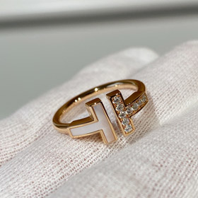 Tiffany Lächeln Voll Diamant Halskette-3828
