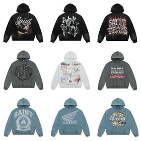 Saint Michael Einfaches casual lockeres langärmeliges Hooded-Sweatshirt-2562  