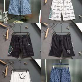 Chrome Herzen Horseshoe Loop Shorts dünne gerade Hosen-2886  